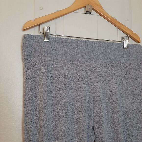Soft Surroundings Leggings Gray Women Size L Sweater Soft Ruched Ankle Lounge - Picture 6 of 10